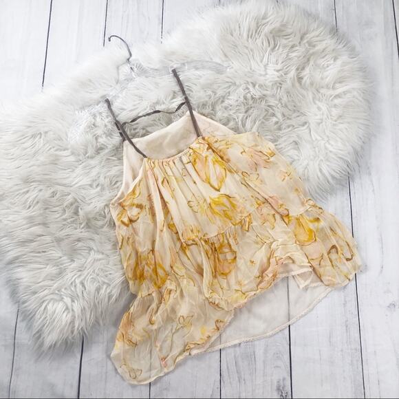 🆕 Anthropologie Womens Yellow HD in Paris Joselyn‎ Cami Sleveless Tank Medium - Picture 4 of 5